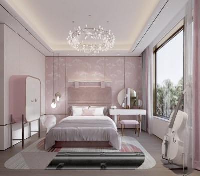 现代卧室3D模型下载